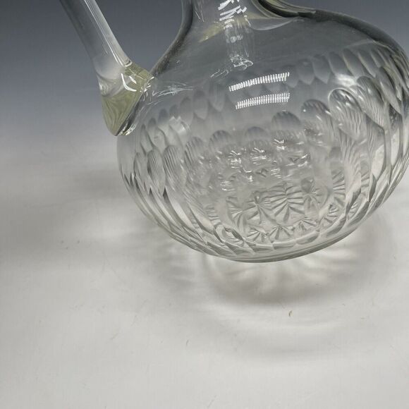 Vintage Glass Decanter‎ w/ Stopper Clear Diamond - Picture 13 of 16